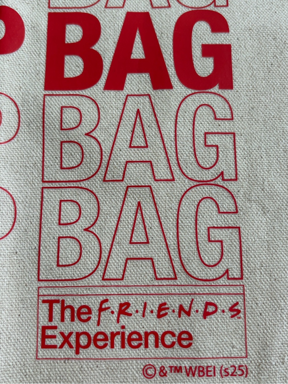 The FRIENDS Experience Crap Bag Canvas Tote Bag NWT Friends TV Show - Picture 4 of 8